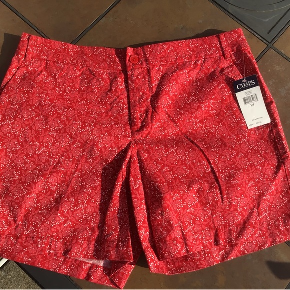 NWT chaps shorts great for red, white, and blue holidays!  Size 14 - Picture 1 of 5